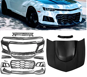 iKon Motorsports Front Bumper Cover PP + Hood Cover (14-15 Chevy Camaro 1LE)