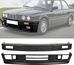iKon Motorsports Style Unpainted Black Front Bumper Cover PP (84-92 BMW E30)