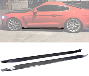 Ikon Motorsports Coupe JC Style Side Skirts Carbon Fiber (15-22 Mustang S550)