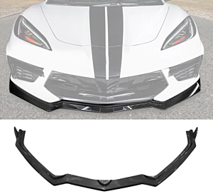 Ikon Motorsports Carbon Fiber Front Bumper Lip Spoiler (20-23 Corvette C8)