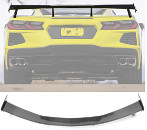Ikon Motorsports High Wing Carbon Fiber Rear Trunk Spoiler (20-23 Corvette)