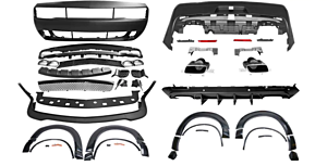 Ikon Motorsports Front+Rear Bumper Cover+Lip+V4 Diffuser PP (08-14 Challenger)