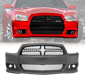 IKon Motorsports SRT8 Style Unpainted Front Bumper Cover PP (11-14 Charger)