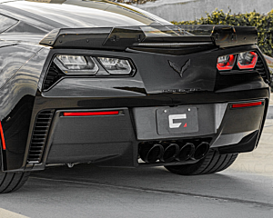 C7 Carbon Corvette OEM Rear Diffuser W/Exhaust Shield-Pure Carbon Fiber