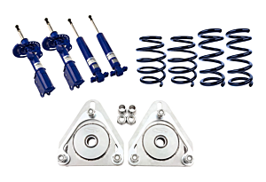 Steeda Progressive Lowering Springs, Camber Plate, Non-Adjustable Shocks & Strut Combo Kit (S550 Mustang 15-22)
