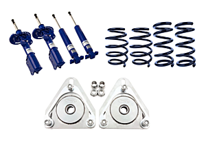 Steeda Progressive Lowering Springs, Camber Plate, Adjustable Shocks & Strut Combo Kit (S550 Mustang 15-22)