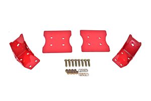 BMR Suspensions Red Torque Box Reinforcement Plate Kit, Plate Style, Lower Only (79-04 Mustang)