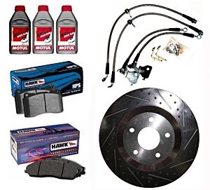 TPS Stage 2 Brake Upgrade Kit-2005-2010 Mustang GT (SLOTTED/ DIMPLED ROTORS)