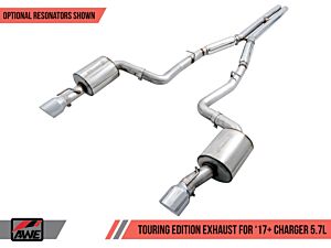 AWE Track Edition Exhaust - Chrome Silver Tips (17+ Charger 5.7)